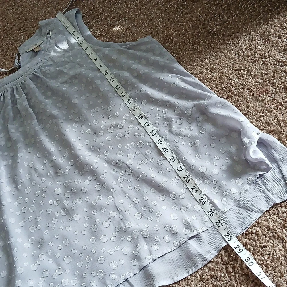 Roz& Ali lavender polka dot pleated blouse size 2X - Picture 16 of 16